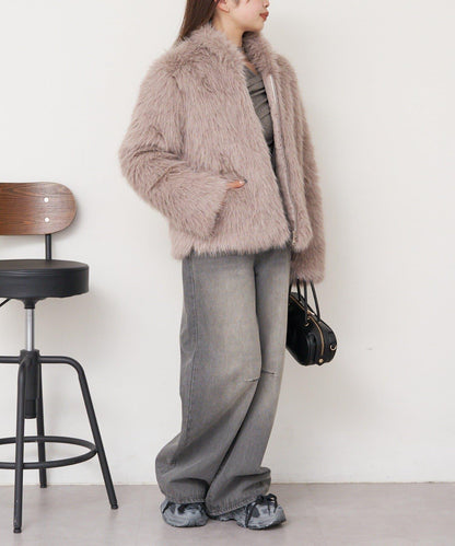 RAY CASSIN 毛絨短外套