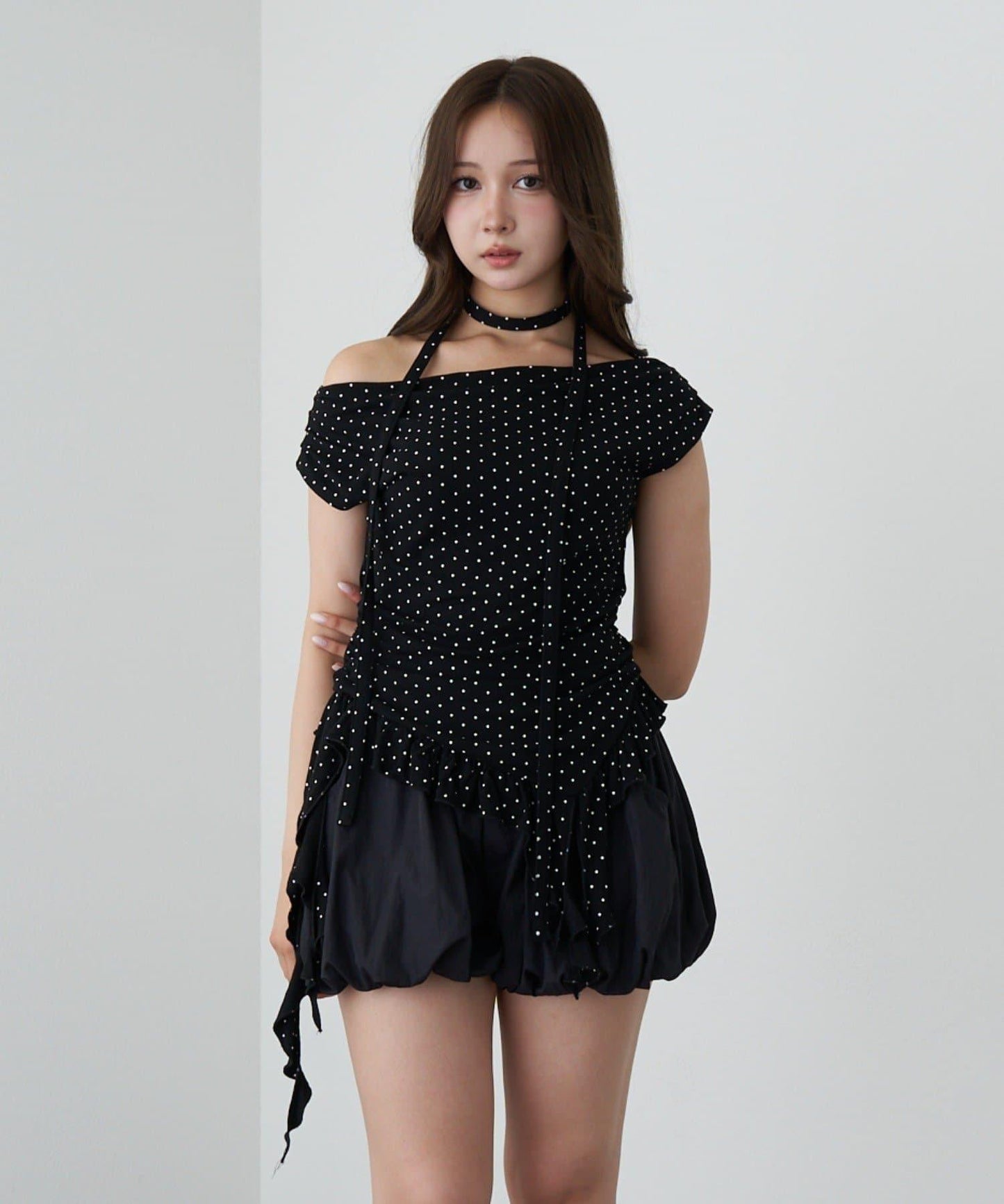 RAY CASSIN 下襬荷葉邊抽繩T恤