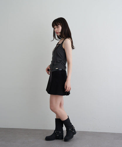 蕾絲Logo帶胸墊疊穿吊帶背心