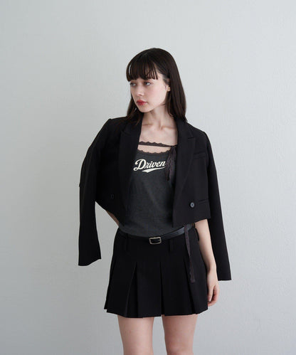 蕾絲Logo帶胸墊疊穿吊帶背心