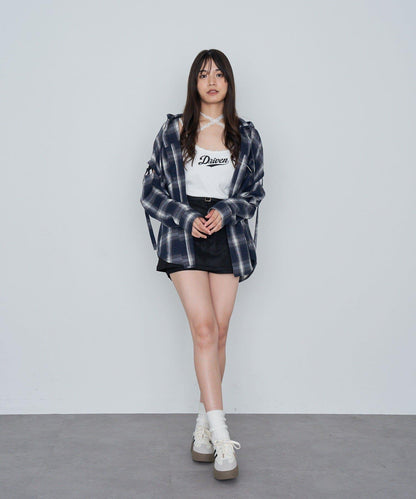 蕾絲Logo帶胸墊疊穿吊帶背心