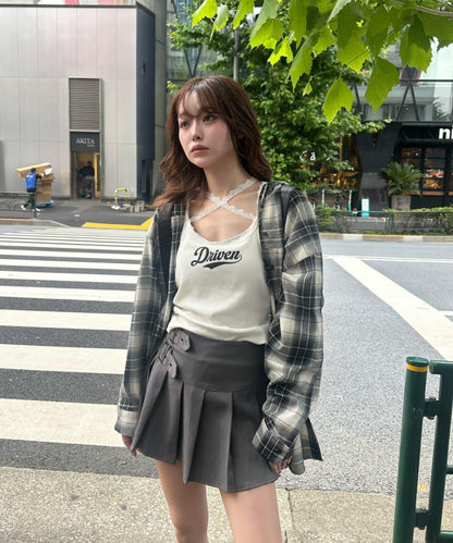 蕾絲Logo帶胸墊疊穿吊帶背心