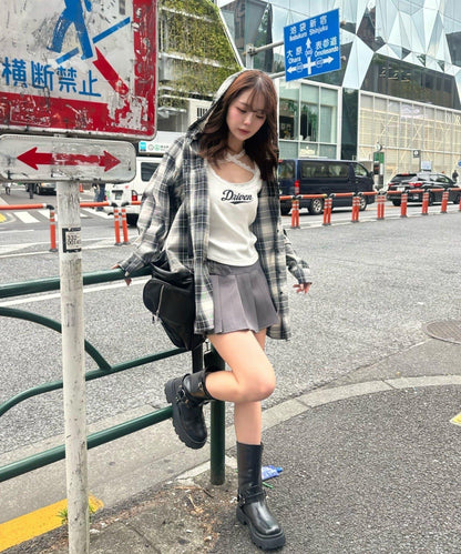 蕾絲Logo帶胸墊疊穿吊帶背心