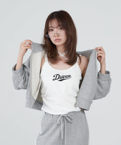 蕾絲Logo帶胸墊疊穿吊帶背心