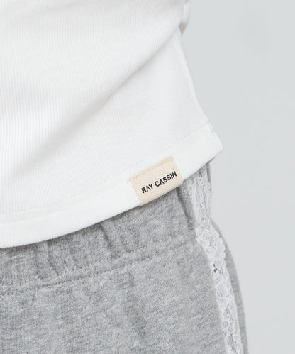 蕾絲Logo帶胸墊疊穿吊帶背心