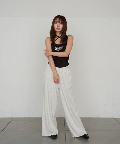 蕾絲Logo帶胸墊疊穿吊帶背心