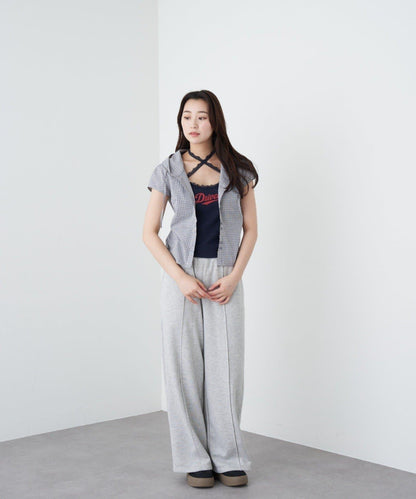 蕾絲Logo帶胸墊疊穿吊帶背心