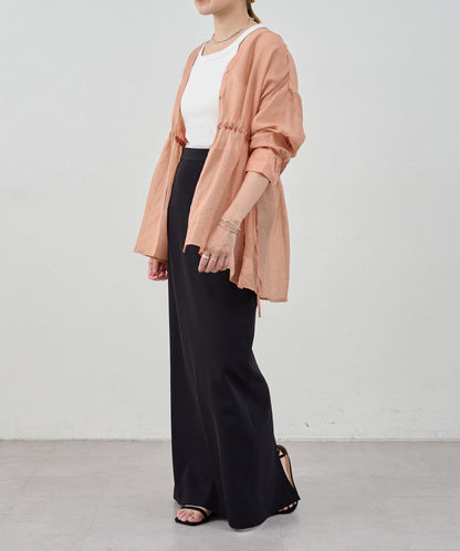 SHENERY 輕透荷葉下襬上衣