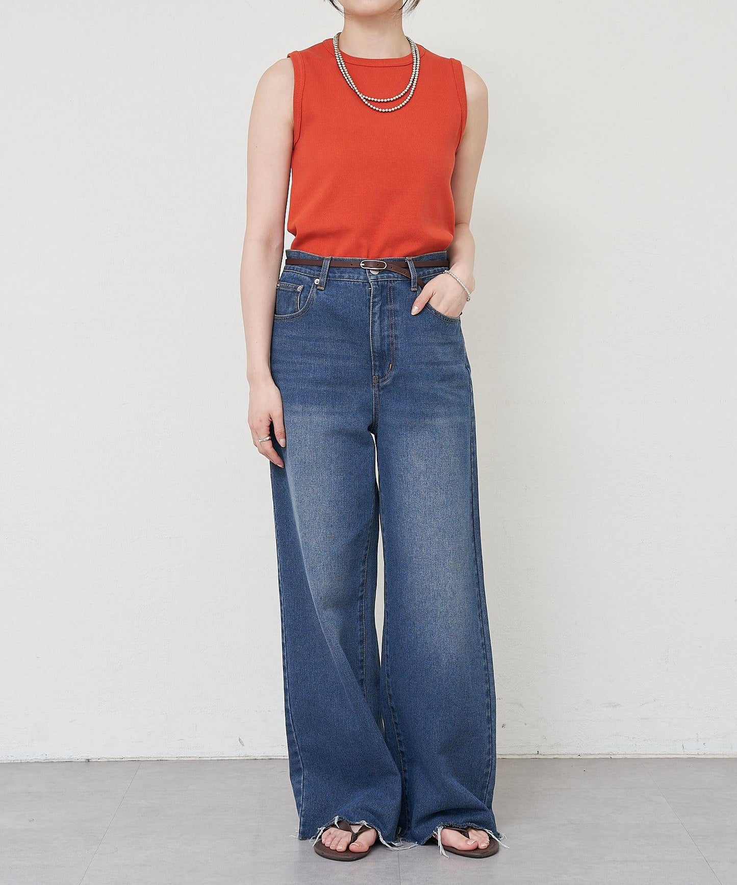 SHENERY 羅紋修身無袖背心