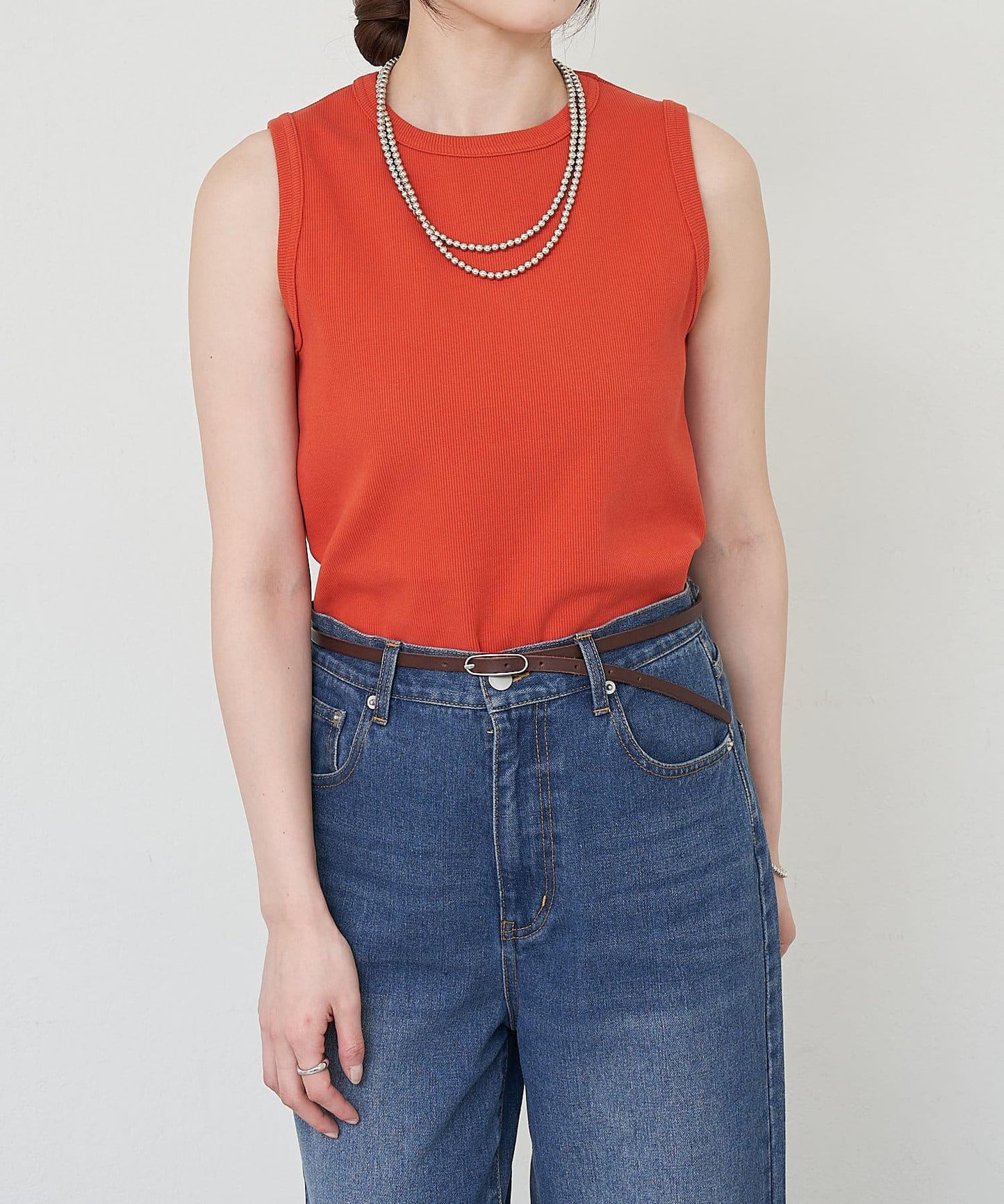 SHENERY 羅紋修身無袖背心