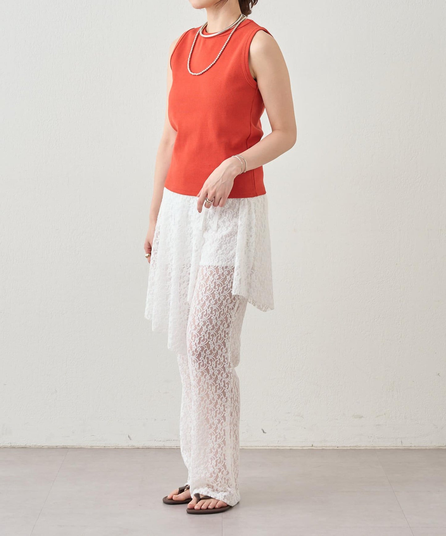 SHENERY 羅紋修身無袖背心