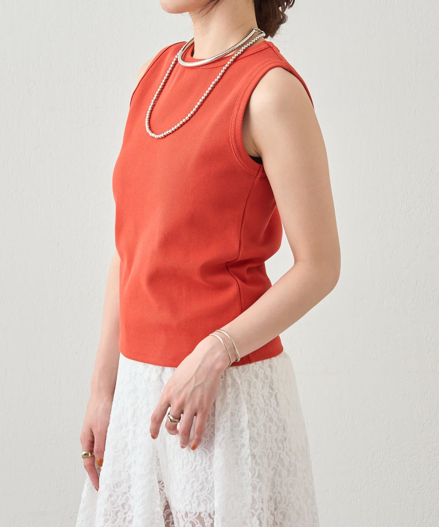 SHENERY 羅紋修身無袖背心