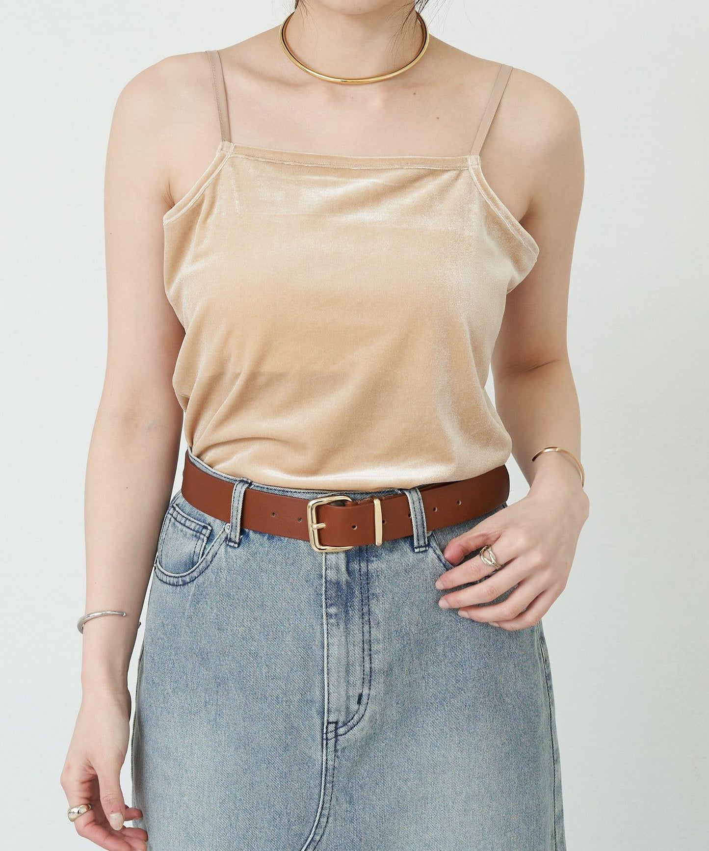 SHENERY 天鵝絨吊帶背心