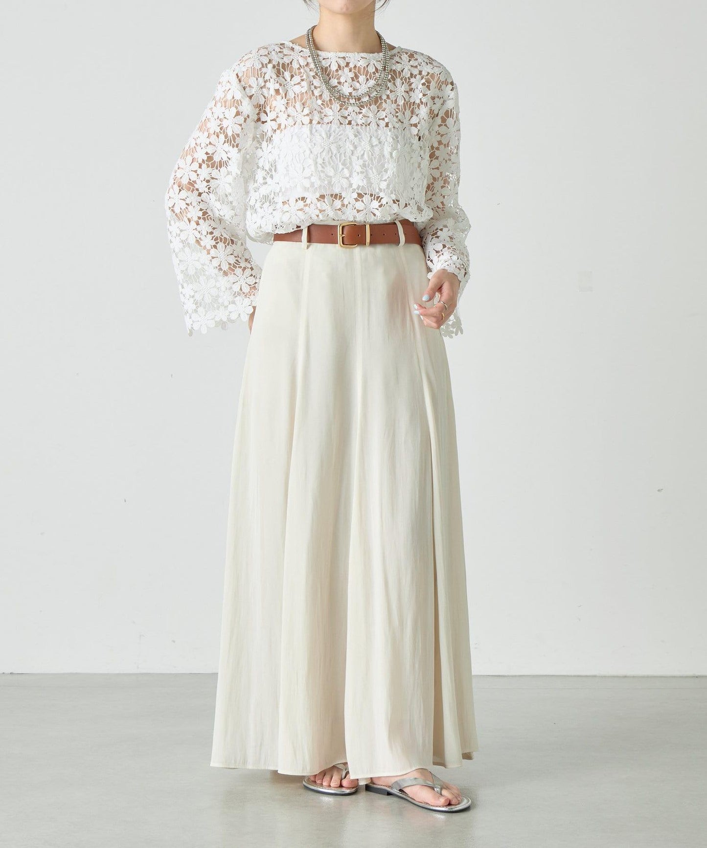 SHENERY 高腰傘擺半身裙