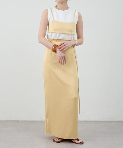 SHENERY 緞面修身半身裙