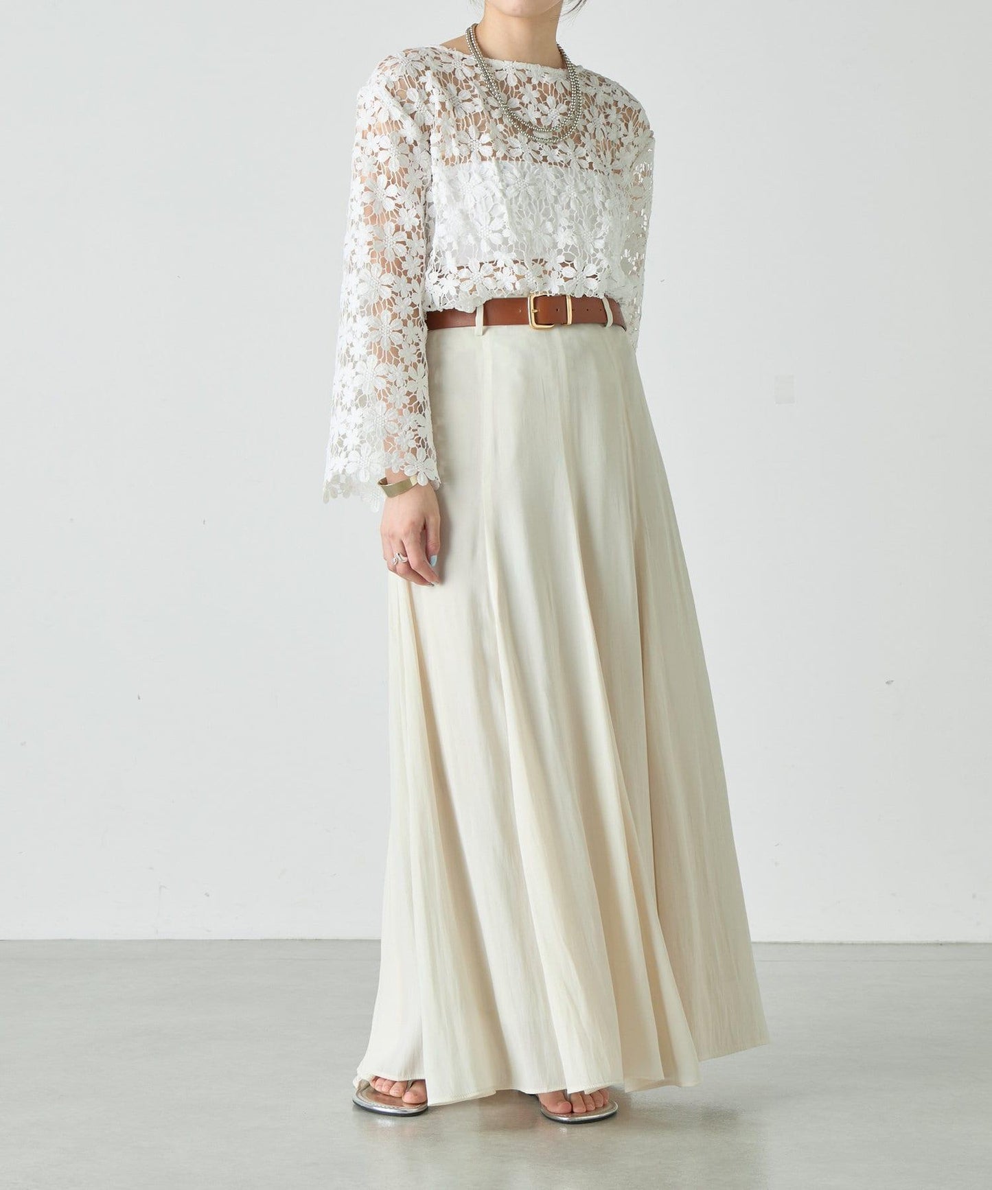 SHENERY 高腰傘擺半身裙