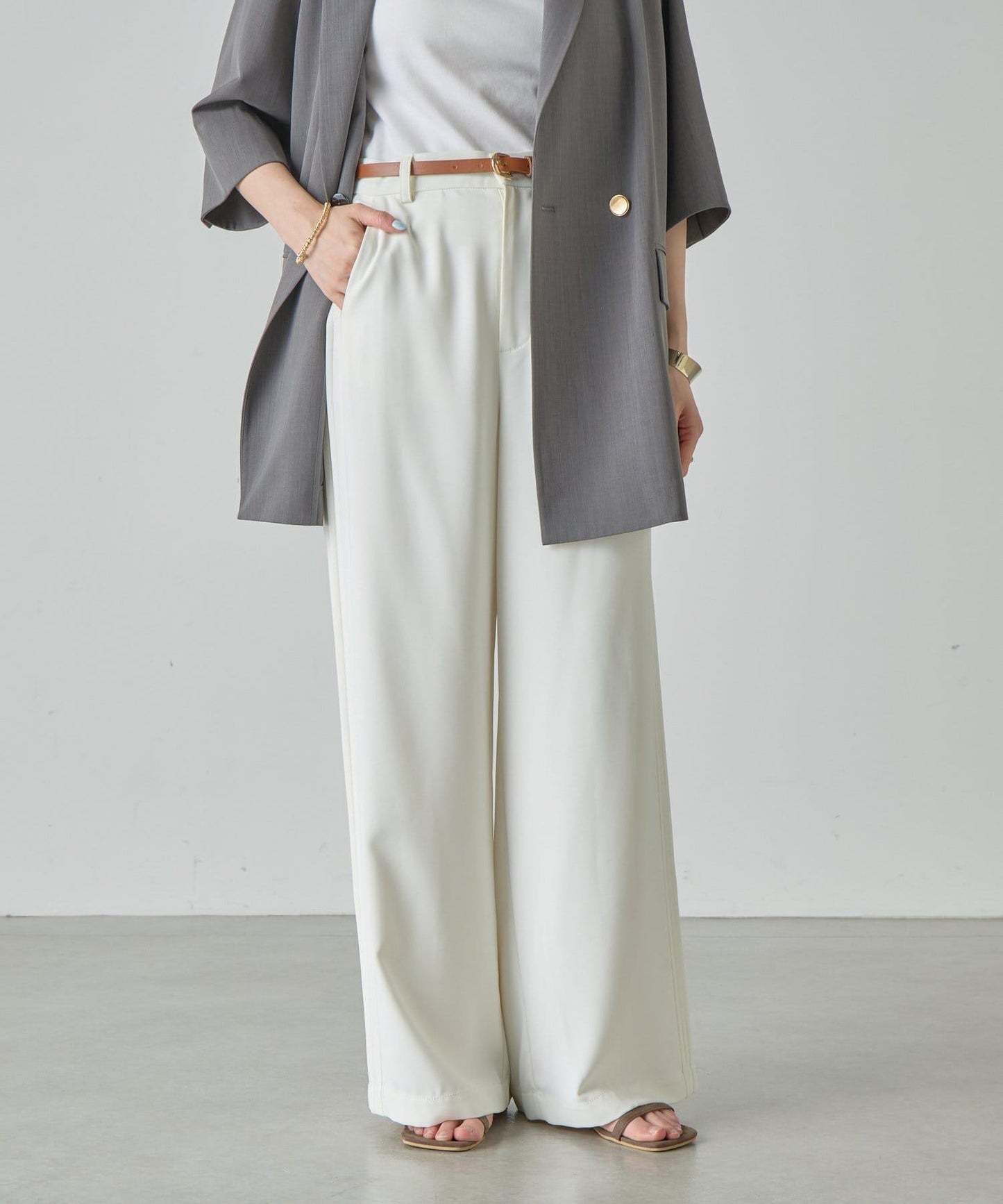 SHENERY 側邊條紋褲