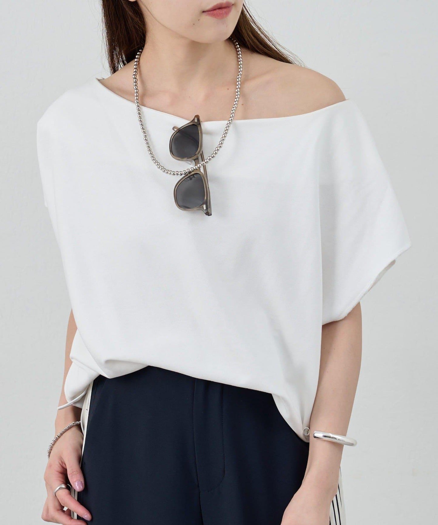 SHENERY 露肩法式短袖衛衣