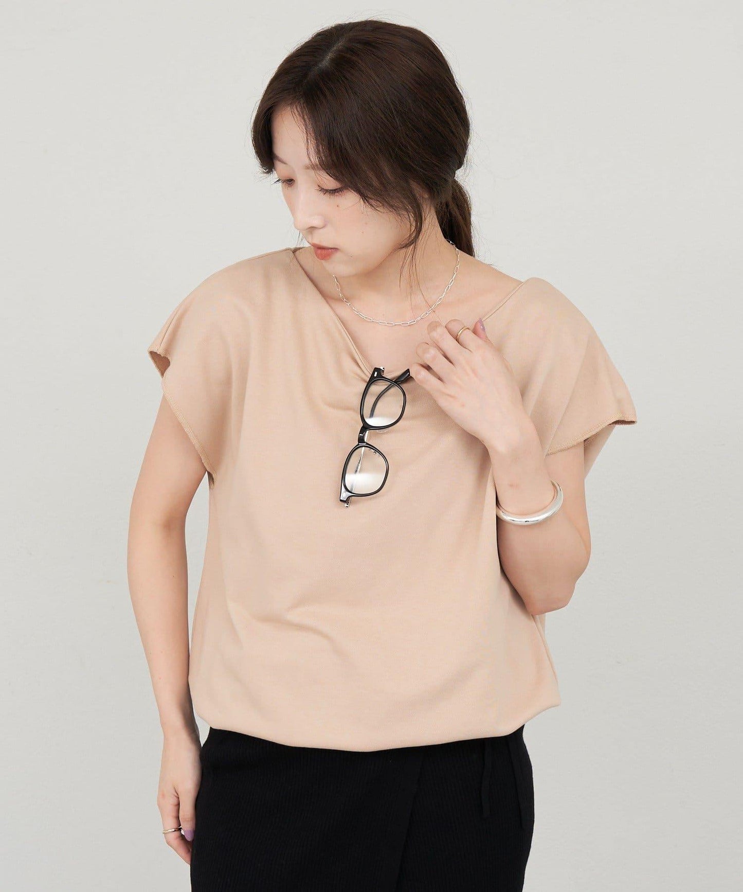 SHENERY 露肩法式短袖衛衣