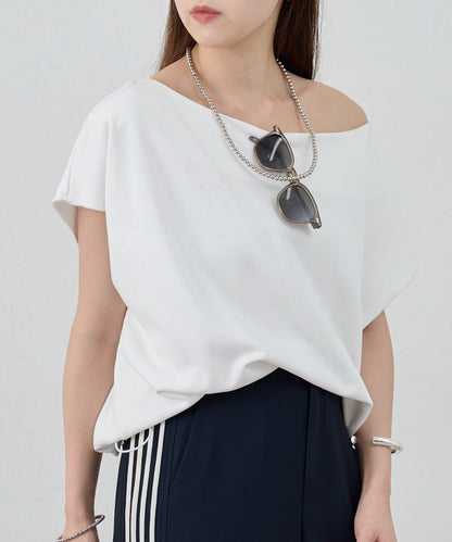 SHENERY 露肩法式短袖衛衣