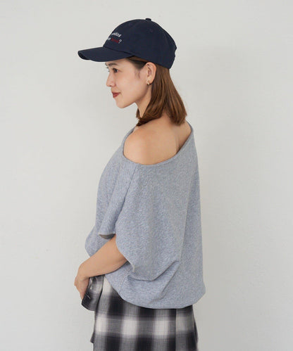 SHENERY 露肩法式短袖衛衣