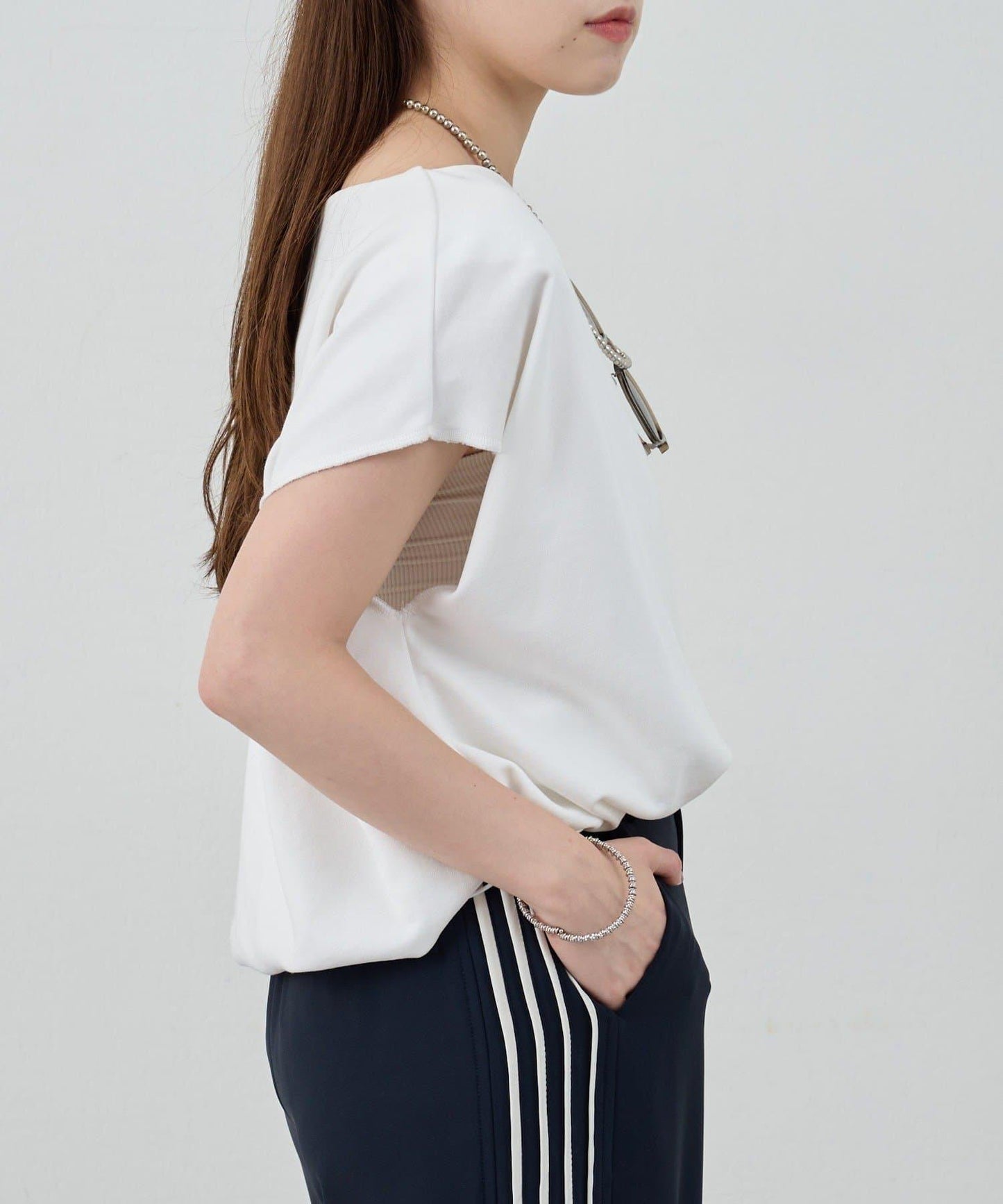 SHENERY 露肩法式短袖衛衣