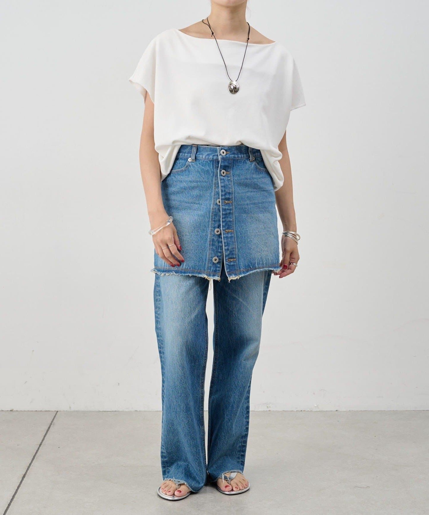 SHENERY 露肩法式短袖衛衣