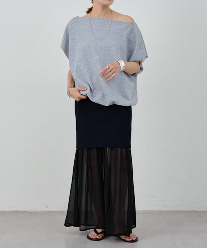 SHENERY 露肩法式短袖衛衣