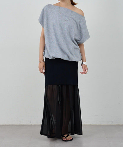 SHENERY 露肩法式短袖衛衣