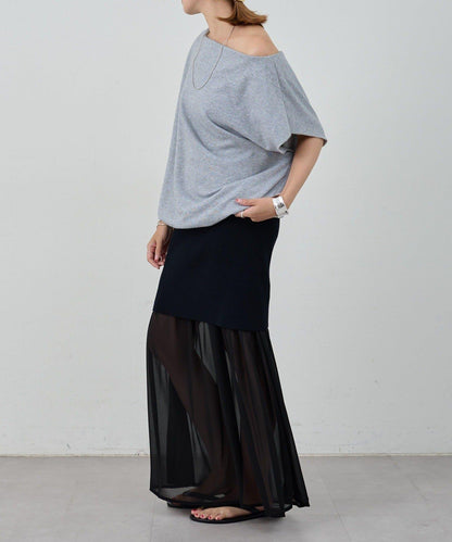 SHENERY 露肩法式短袖衛衣