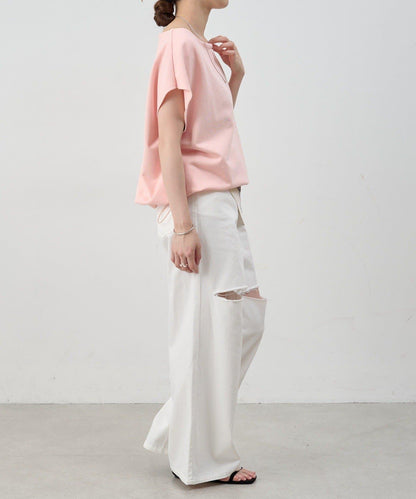 SHENERY 露肩法式短袖衛衣