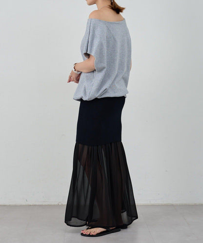 SHENERY 露肩法式短袖衛衣