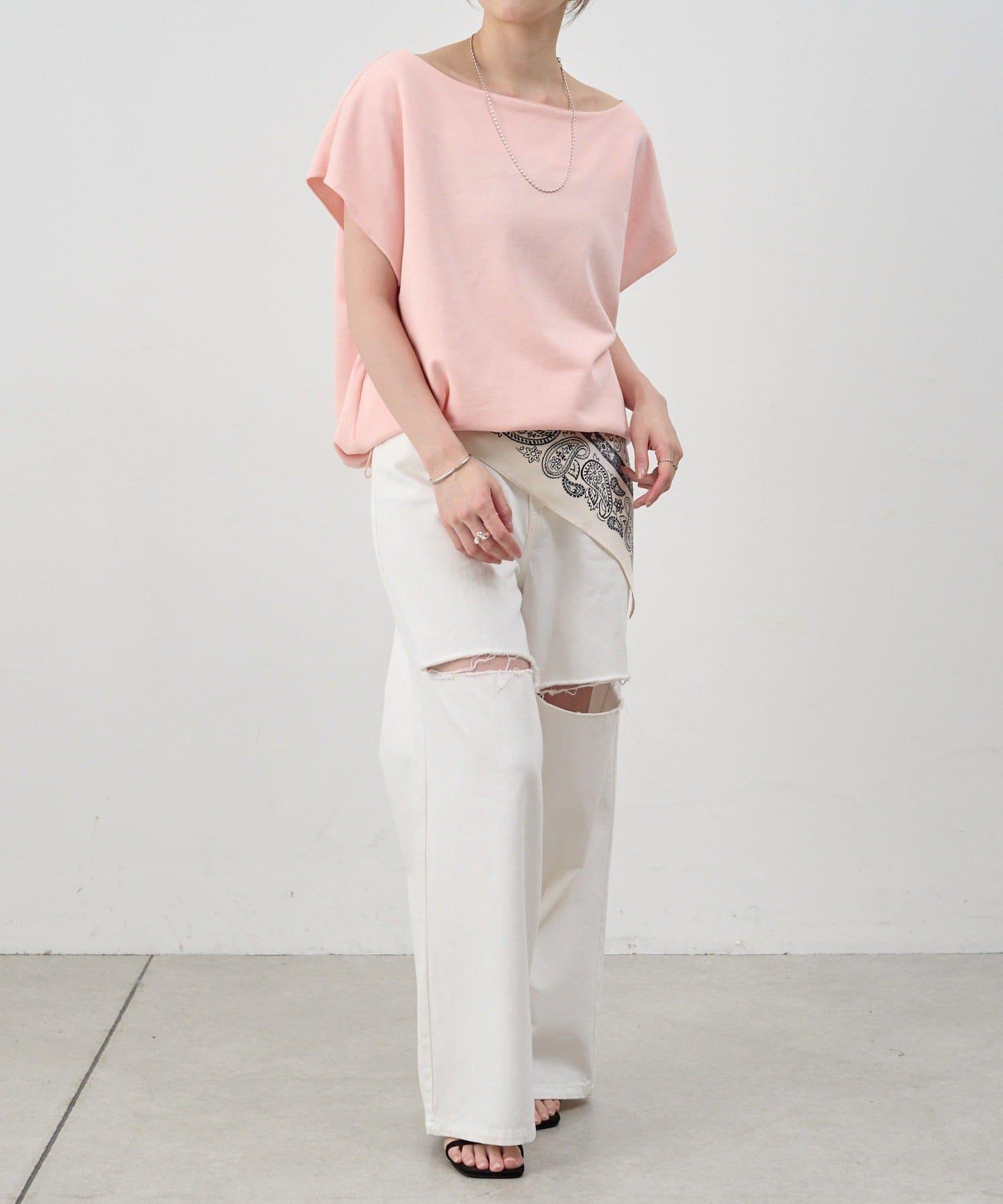 SHENERY 露肩法式短袖衛衣