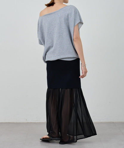 SHENERY 露肩法式短袖衛衣