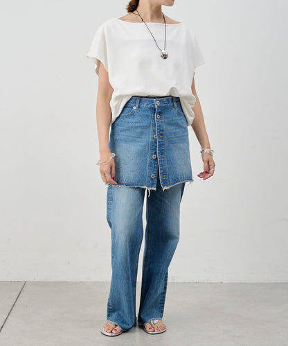 SHENERY 露肩法式短袖衛衣