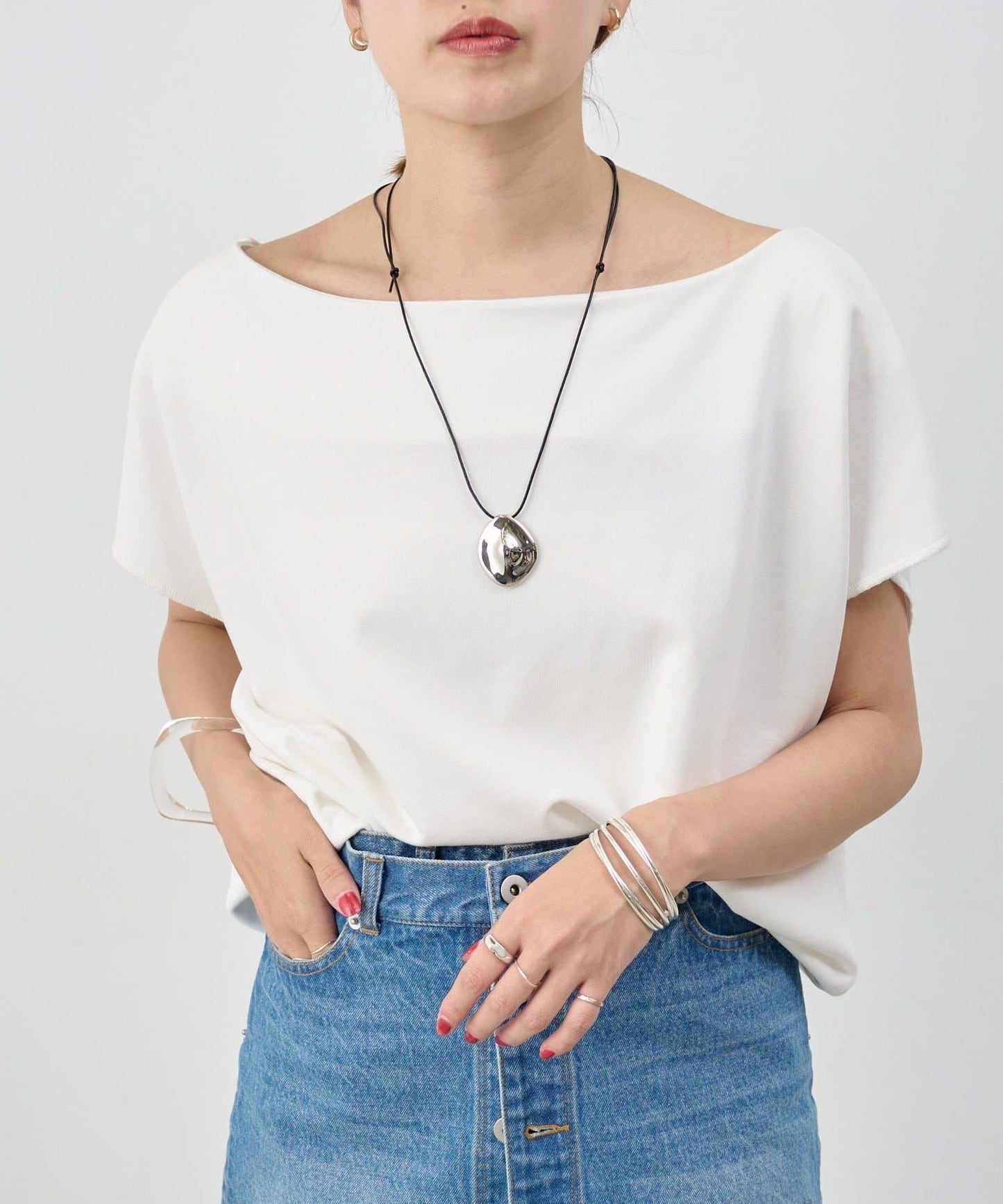 SHENERY 露肩法式短袖衛衣