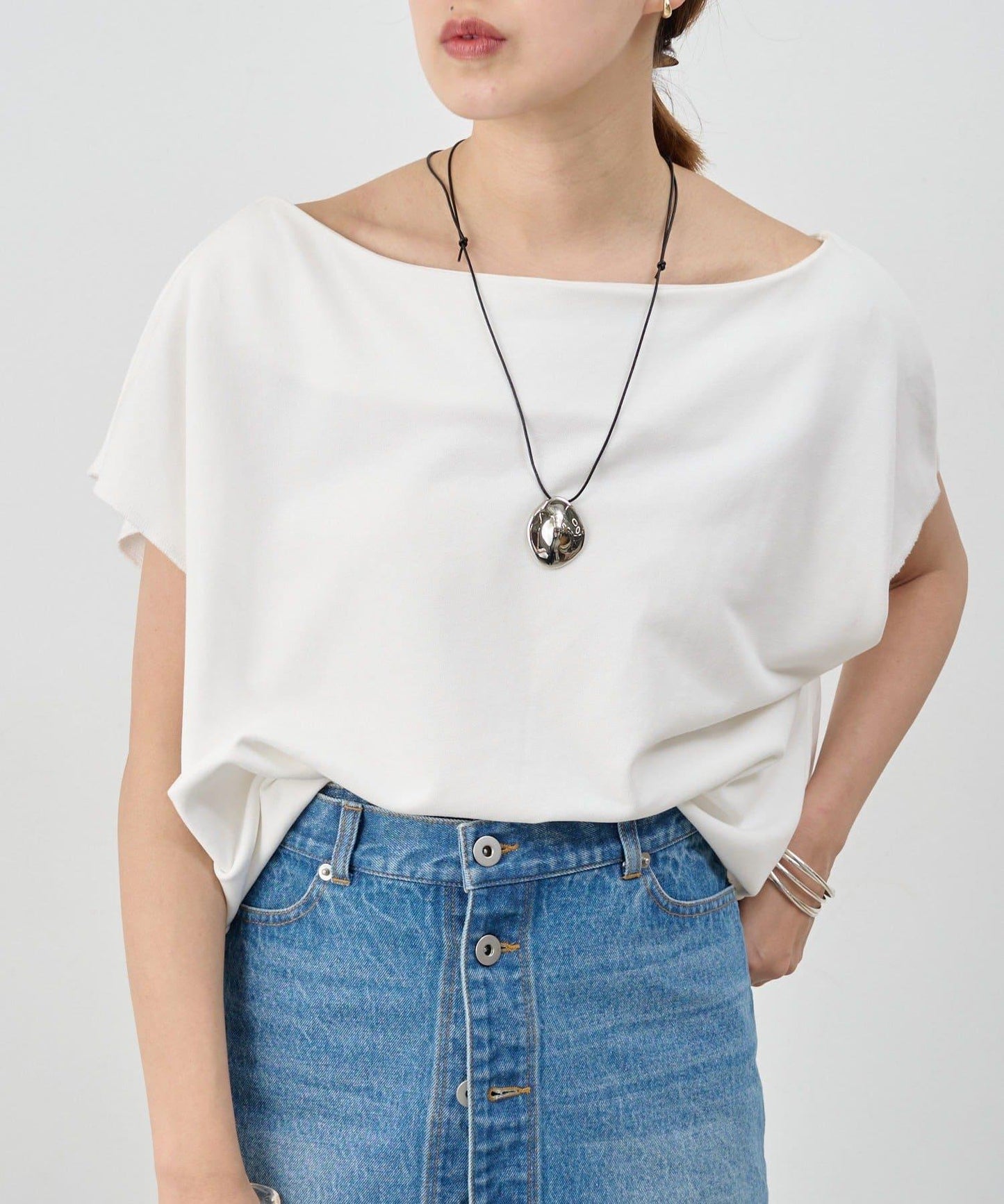 SHENERY 露肩法式短袖衛衣