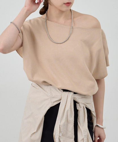 SHENERY 露肩法式短袖衛衣