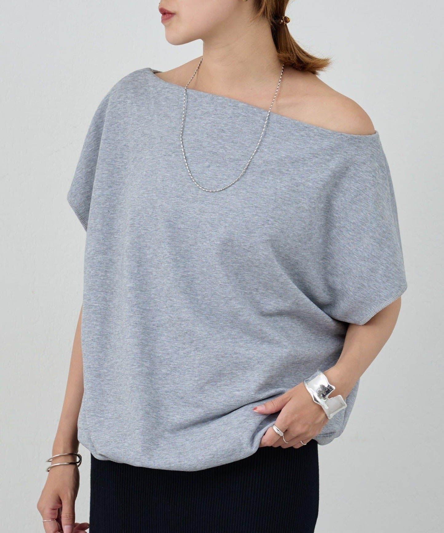 SHENERY 露肩法式短袖衛衣