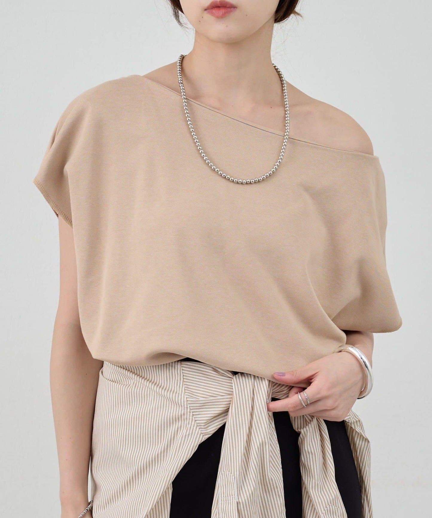 SHENERY 露肩法式短袖衛衣