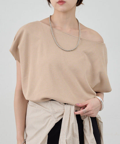 SHENERY 露肩法式短袖衛衣