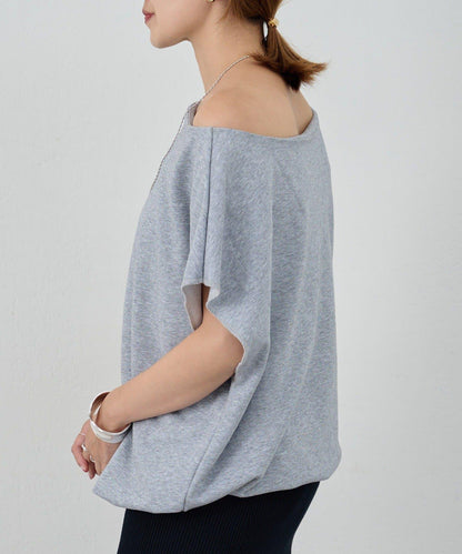 SHENERY 露肩法式短袖衛衣