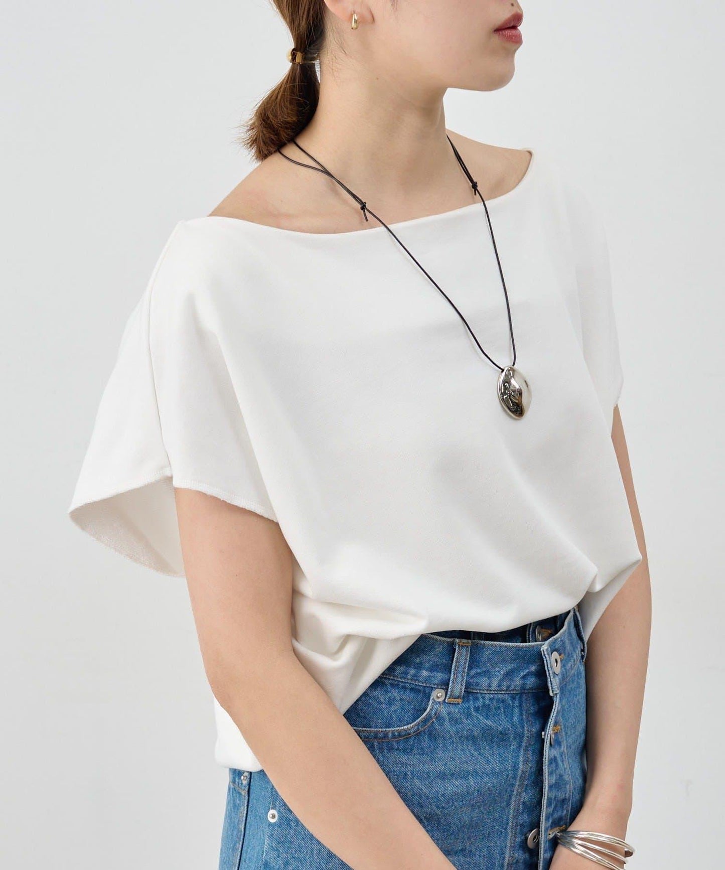 SHENERY 露肩法式短袖衛衣