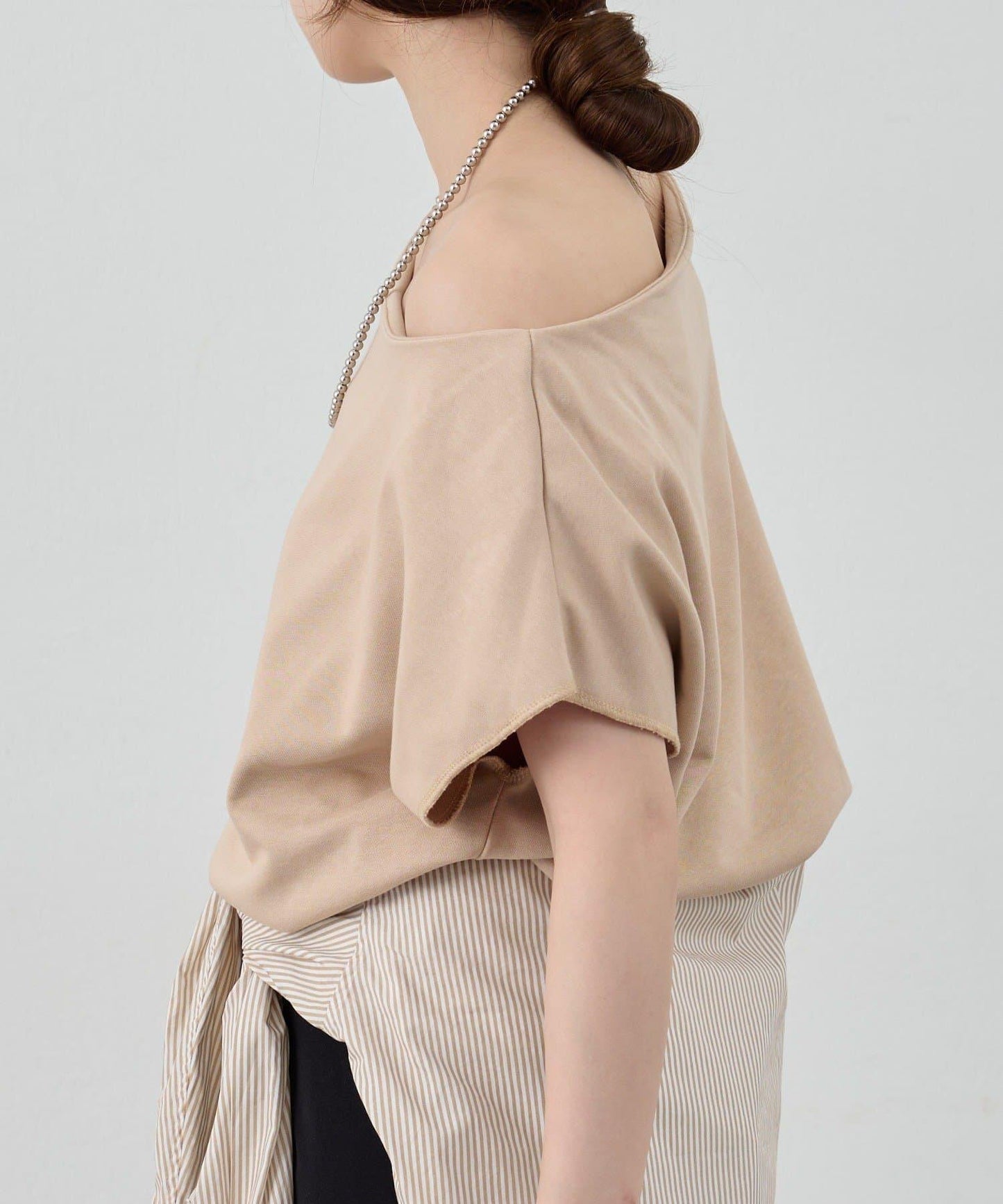 SHENERY 露肩法式短袖衛衣