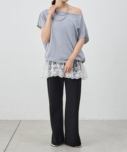 SHENERY 露肩法式短袖衛衣