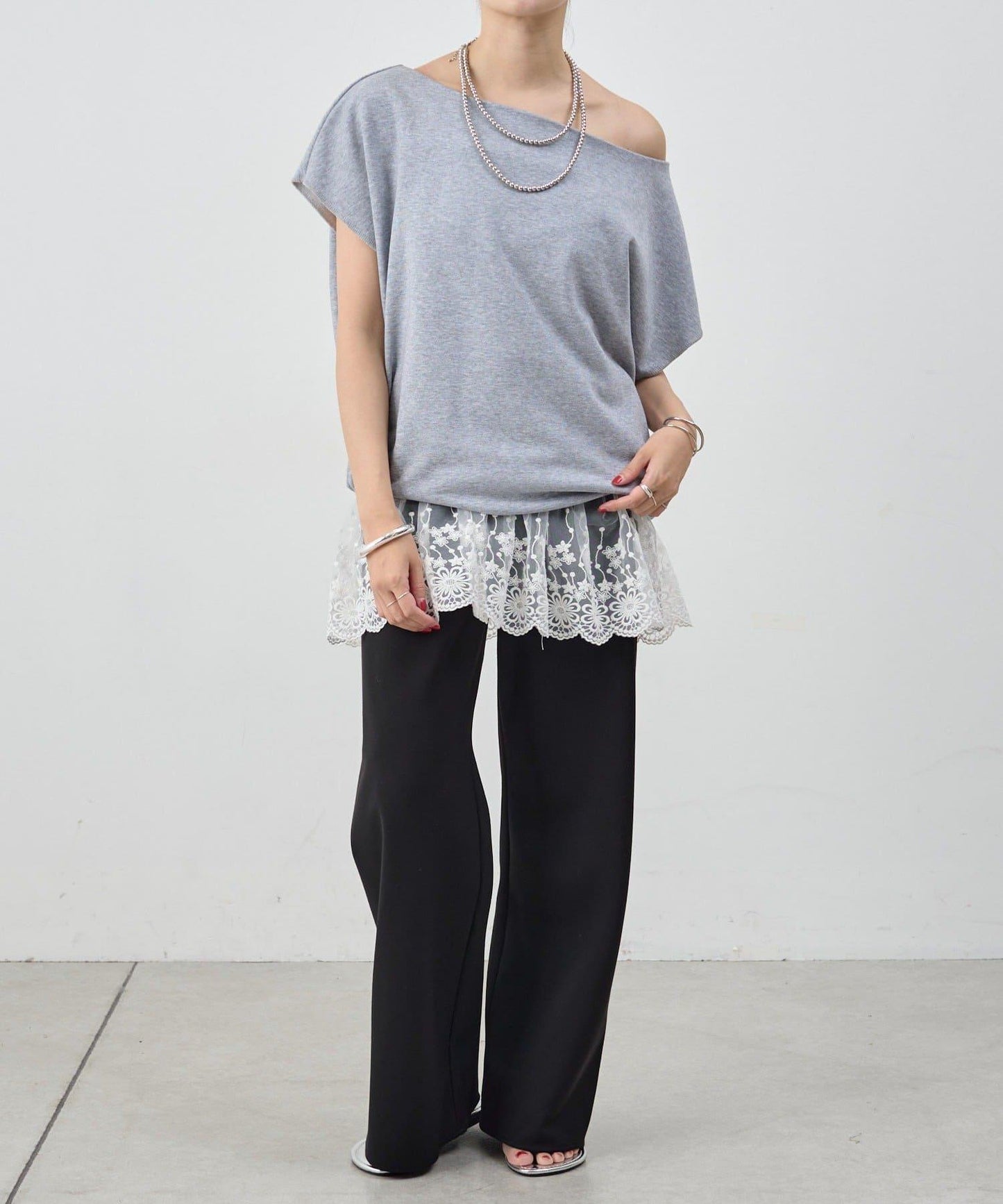 SHENERY 露肩法式短袖衛衣