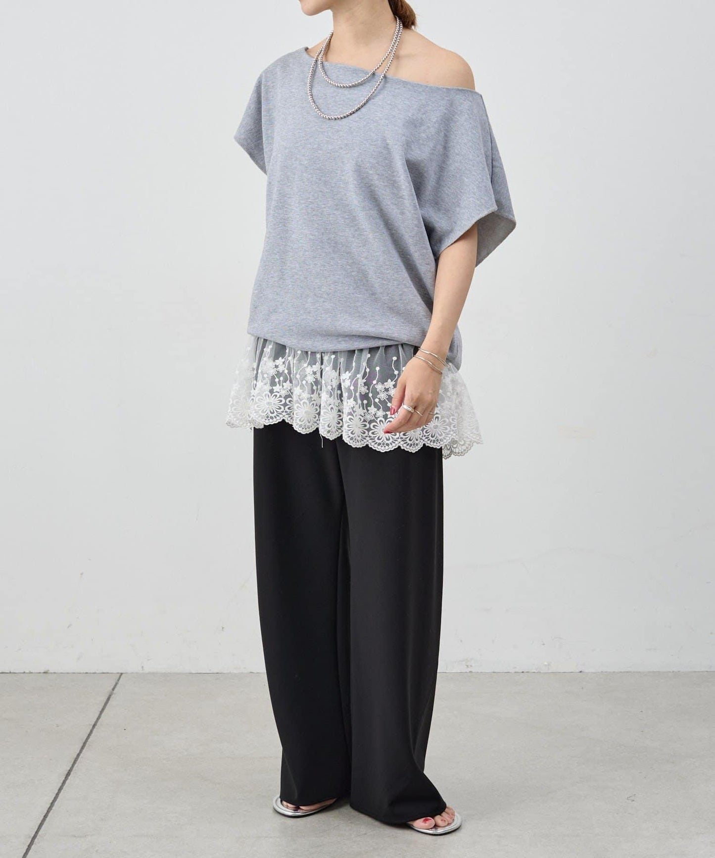 SHENERY 露肩法式短袖衛衣