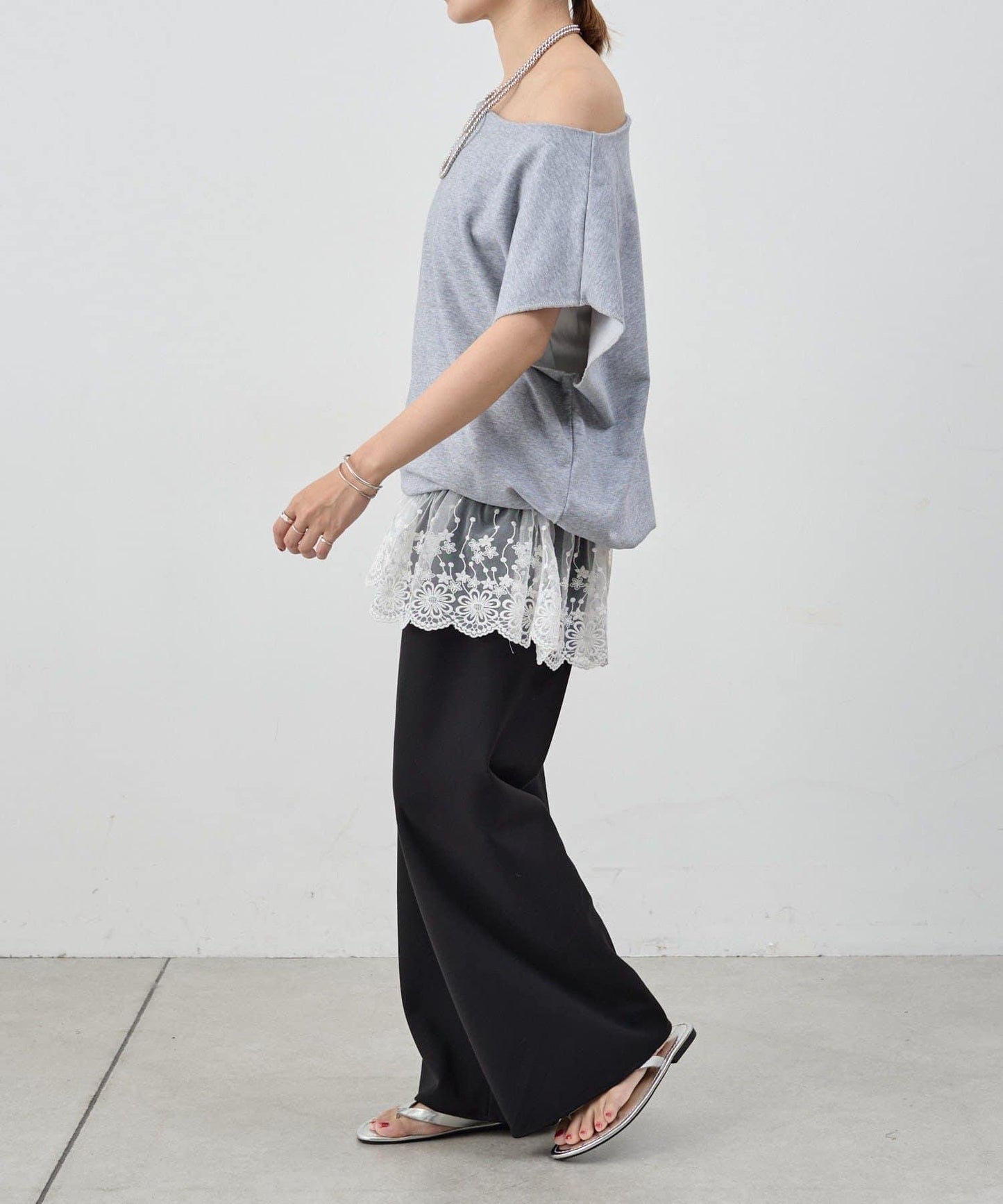 SHENERY 露肩法式短袖衛衣