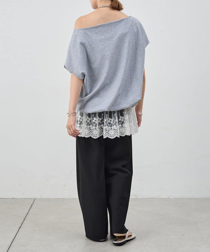 SHENERY 露肩法式短袖衛衣