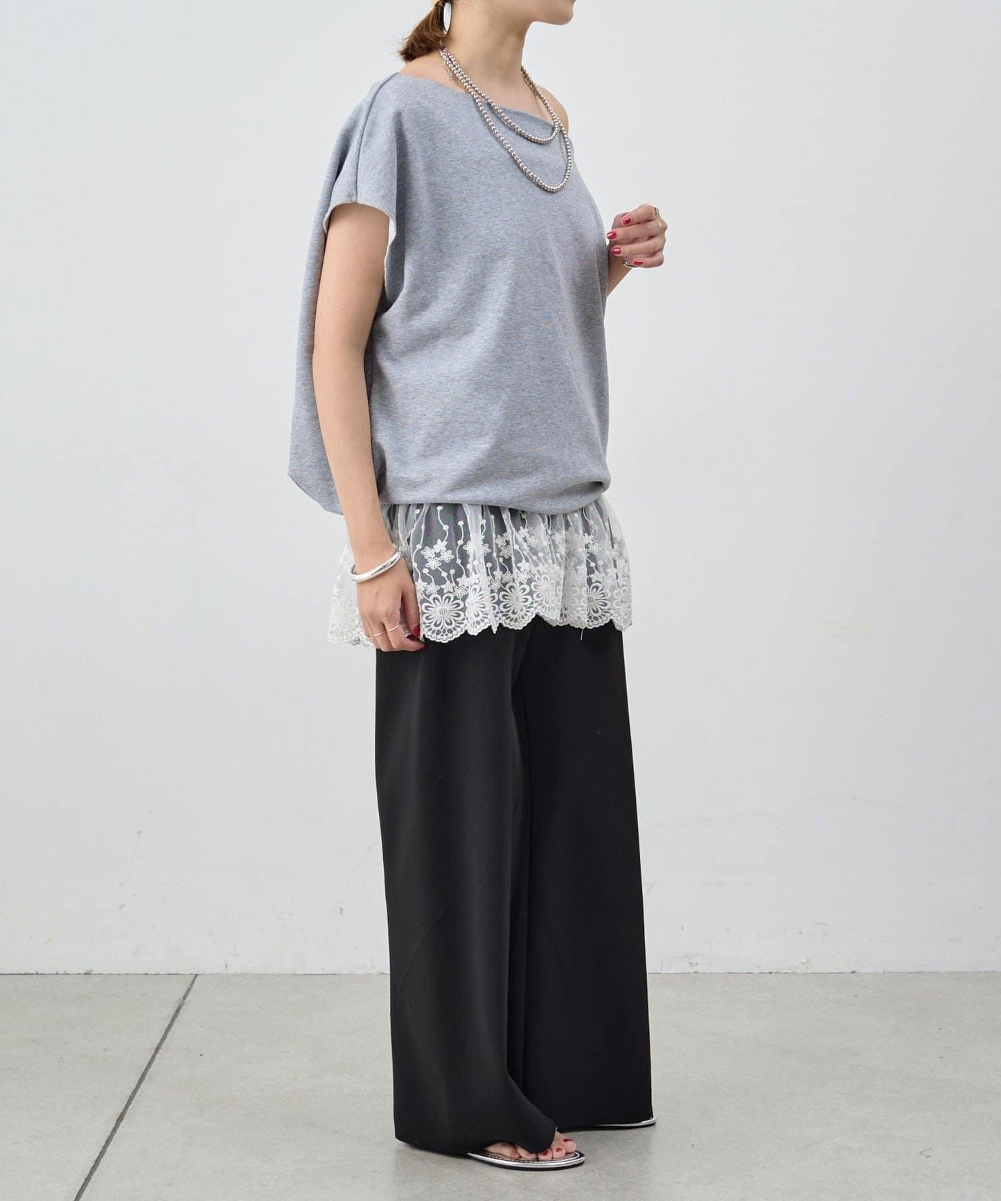 SHENERY 露肩法式短袖衛衣